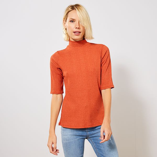 t shirt femme orange