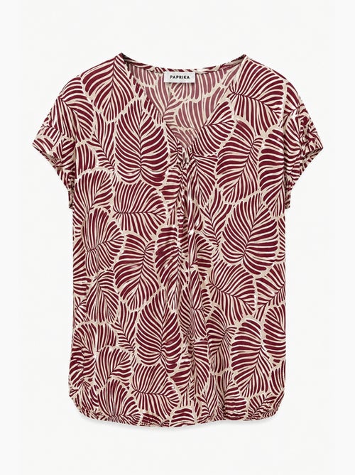 T-shirt en maille froide imprimé feuilles PAPRIKA - Kiabi
