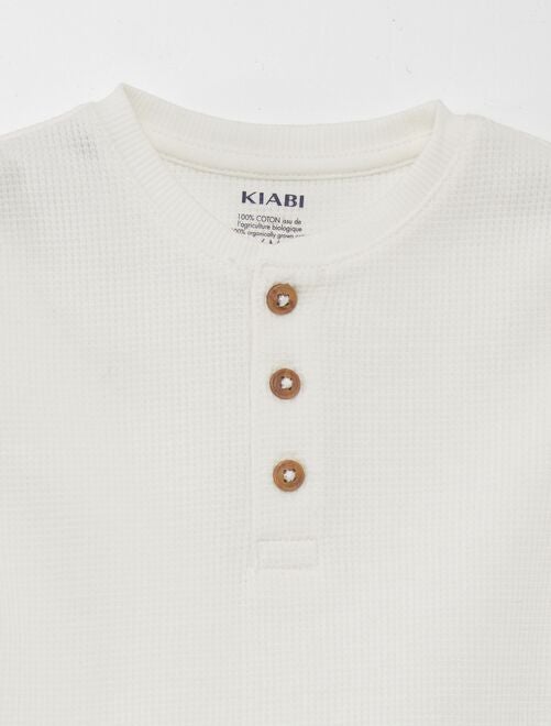 T-shirt en maille gaufrée - Kiabi