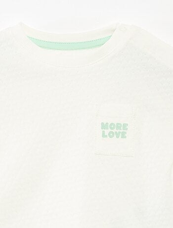 T-shirt en maille gaufrée