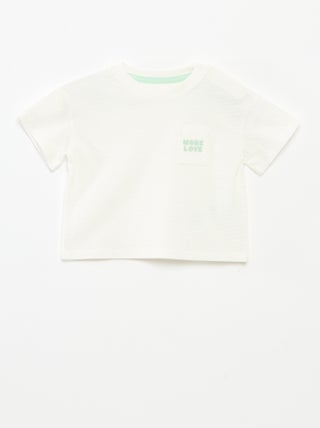 T-shirt en maille gaufrée