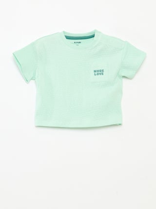 T-shirt en maille gaufrée