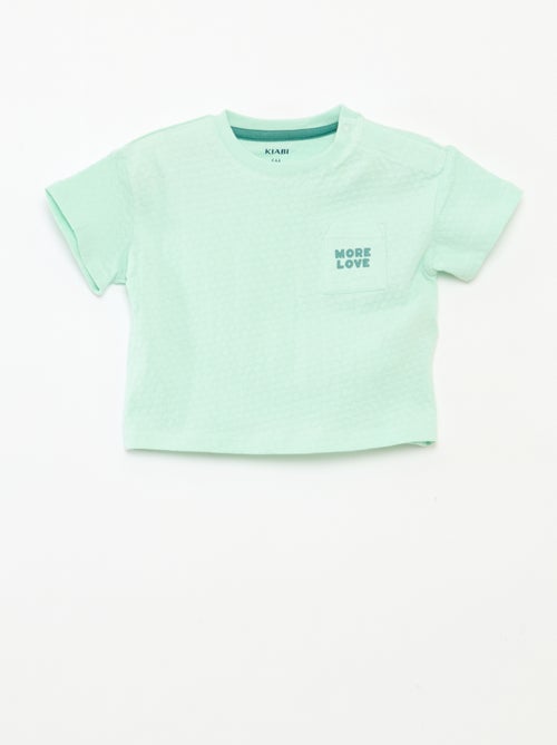 T-shirt en maille gaufrée - Kiabi