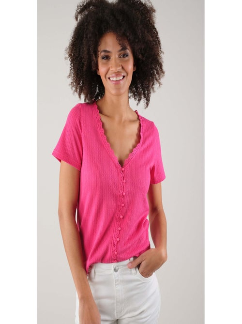 T-shirt  en maille jacquard 'Deeluxe' - Kiabi