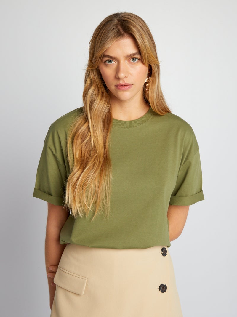 T-shirt en maille jersey - Tough Cotton™ vert - Kiabi