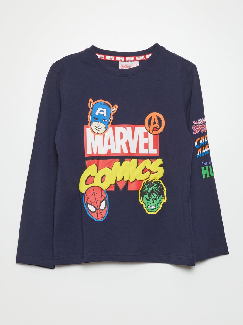 T-shirt en maille jersey 'Avengers' Bleu - Kiabi