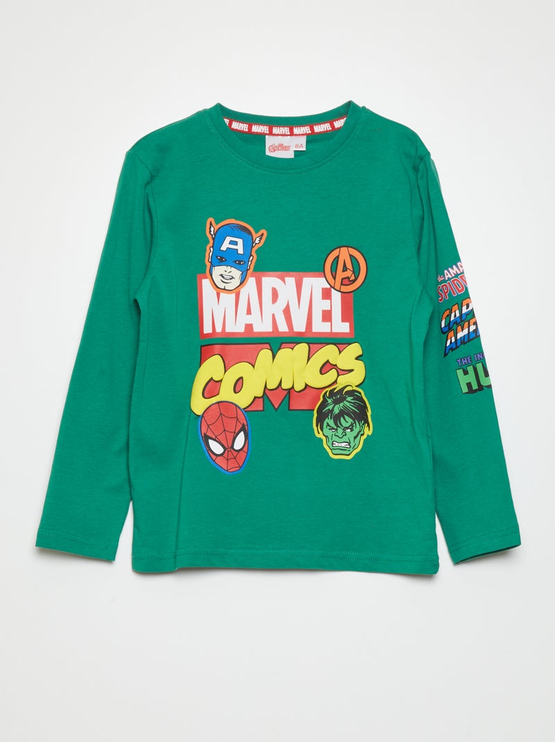 T-shirt en maille jersey 'Avengers' Vert - Kiabi