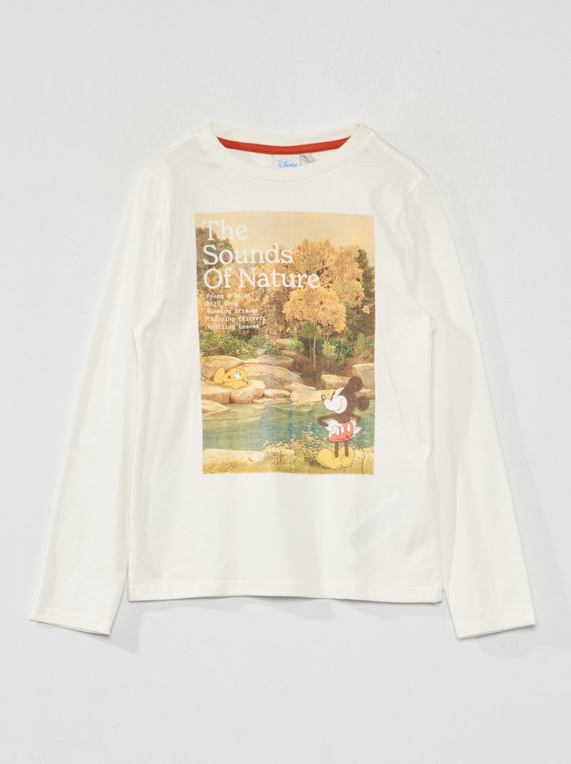 T-shirt en maille jersey 'Disney' Blanc - Kiabi