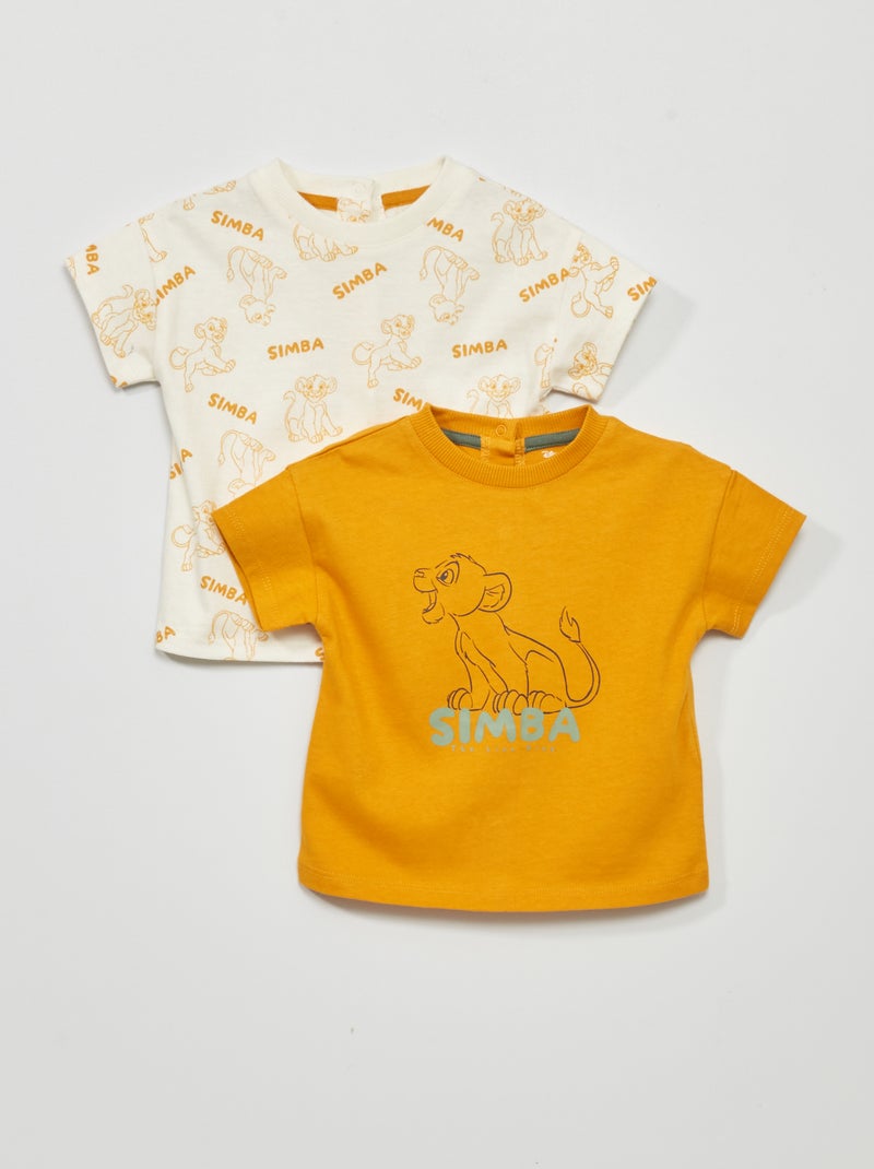 T-shirt en maille jersey 'Disney' Jaune - Kiabi