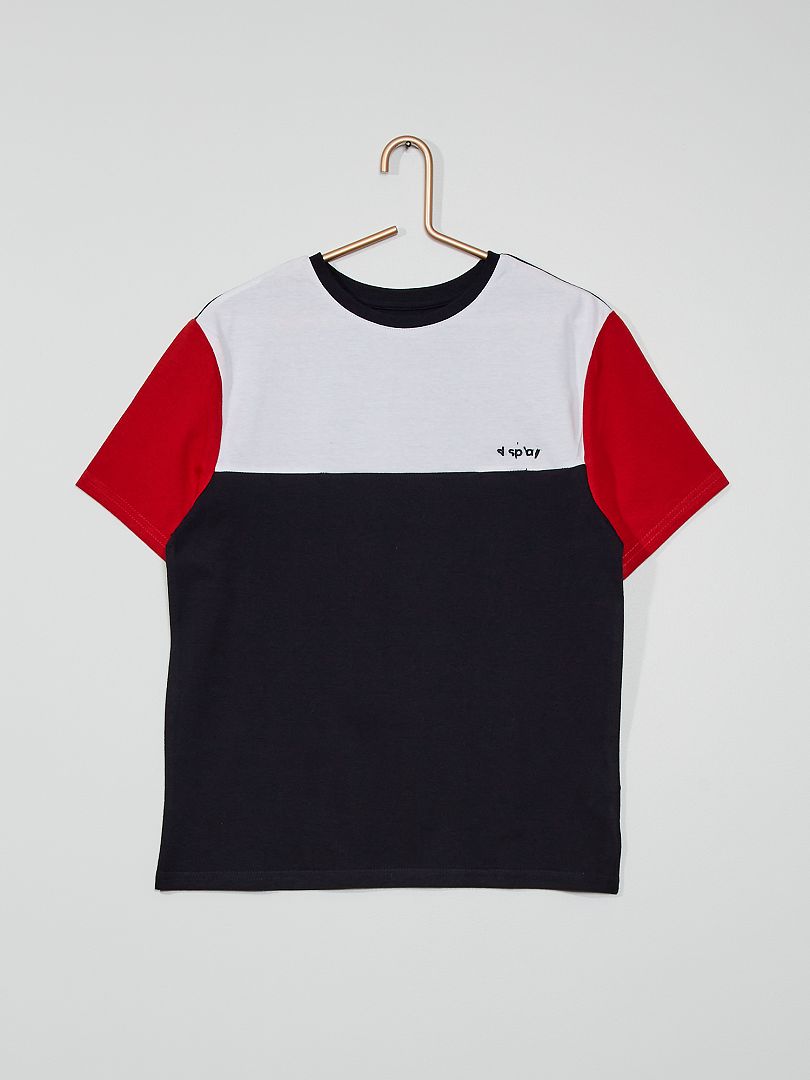 T-shirt en maille jersey 'Display' rouge marine - Kiabi