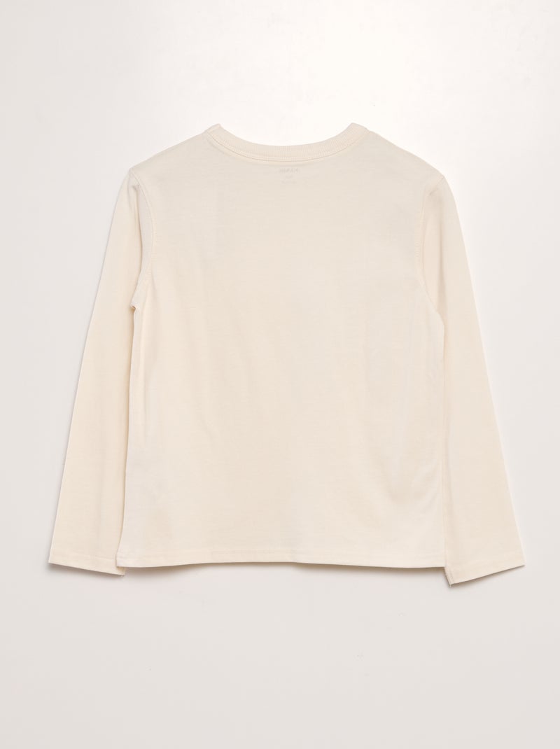 T-shirt en maille jersey épaisse - Tough Cotton™ Beige - Kiabi