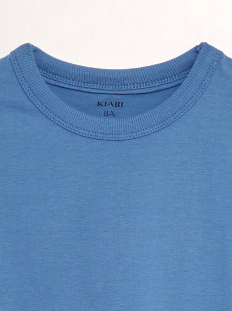 T-shirt en maille jersey épaisse - Tough Cotton™ Bleu ciel - Kiabi