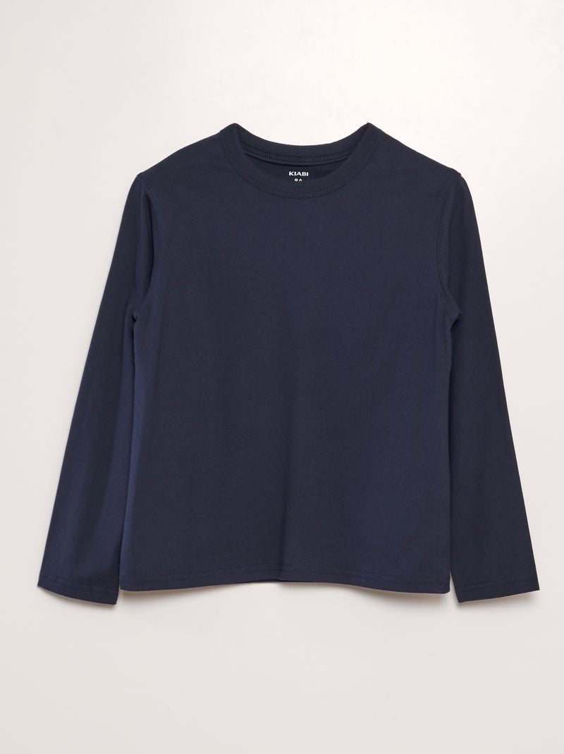 T-shirt en maille jersey épaisse - Tough Cotton™ Bleu marine - Kiabi