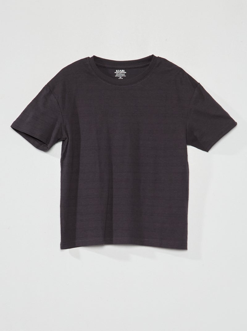 T-shirt en maille jersey fantaisie Gris - Kiabi