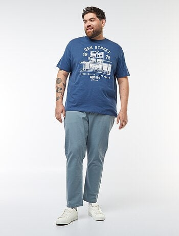 T-shirt en maille jersey imprimé avec manches courtes