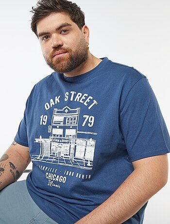 T-shirt en maille jersey imprimé avec manches courtes