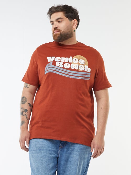 T-shirt en maille jersey imprimé avec manches courtes - Kiabi