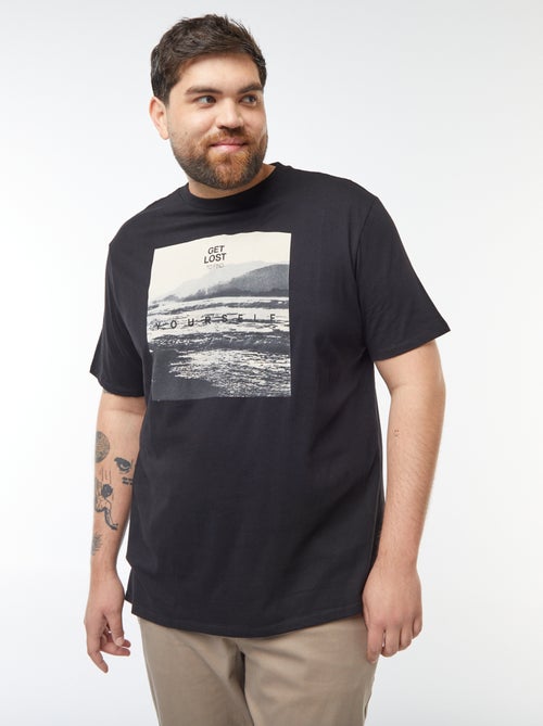 T-shirt en maille jersey imprimé avec manches courtes - Kiabi