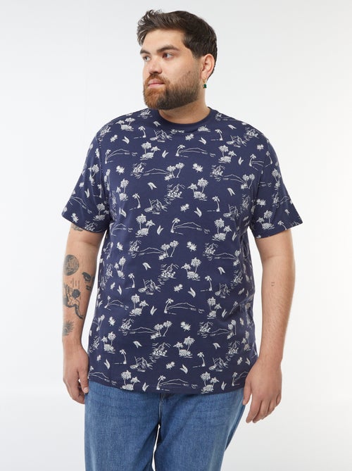 T-shirt en maille jersey imprimé avec manches courtes - Kiabi