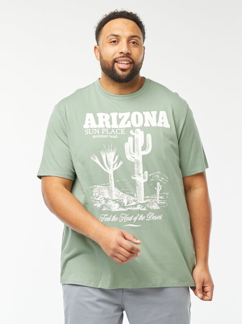 T-shirt en maille jersey imprimé avec manches courtes - Kiabi