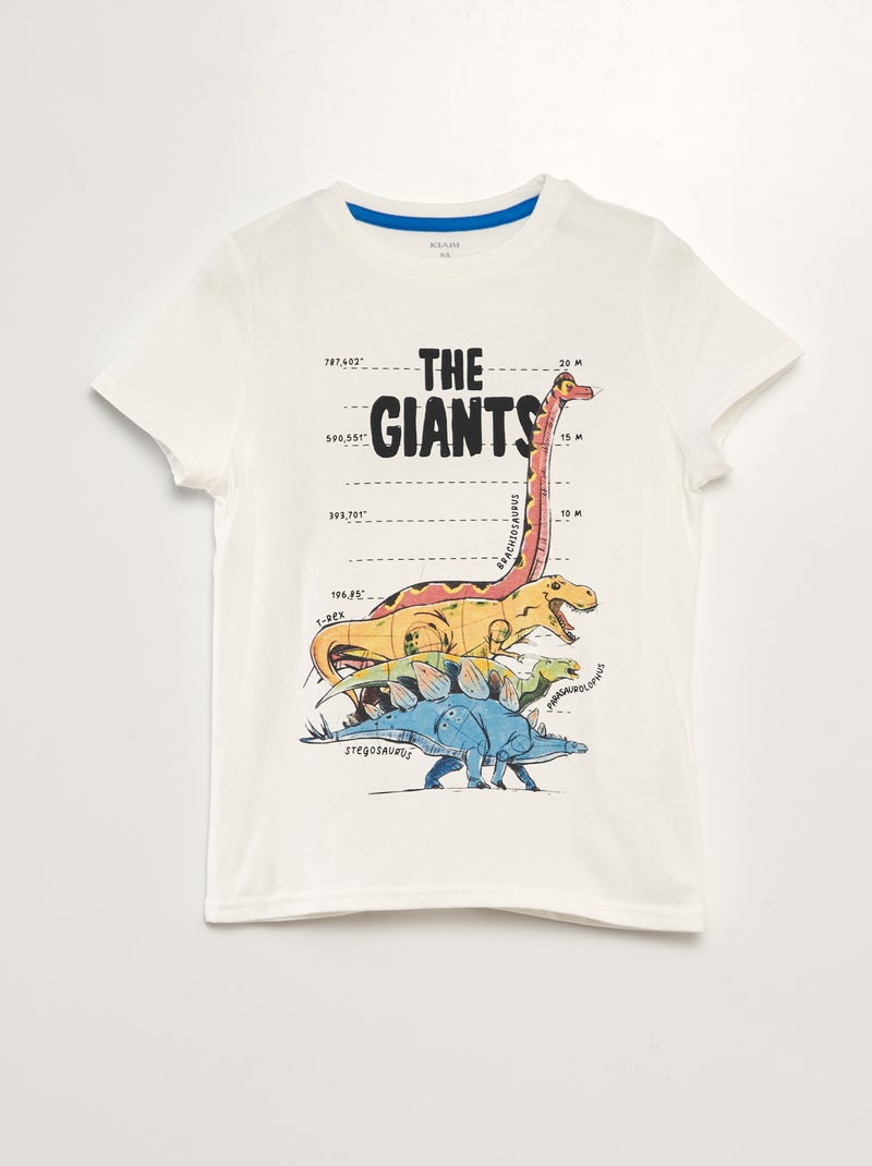 T-shirt en maille jersey imprimé Blanc - Kiabi