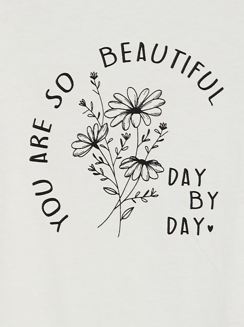 T-shirt en maille jersey imprimé BLANC - Kiabi