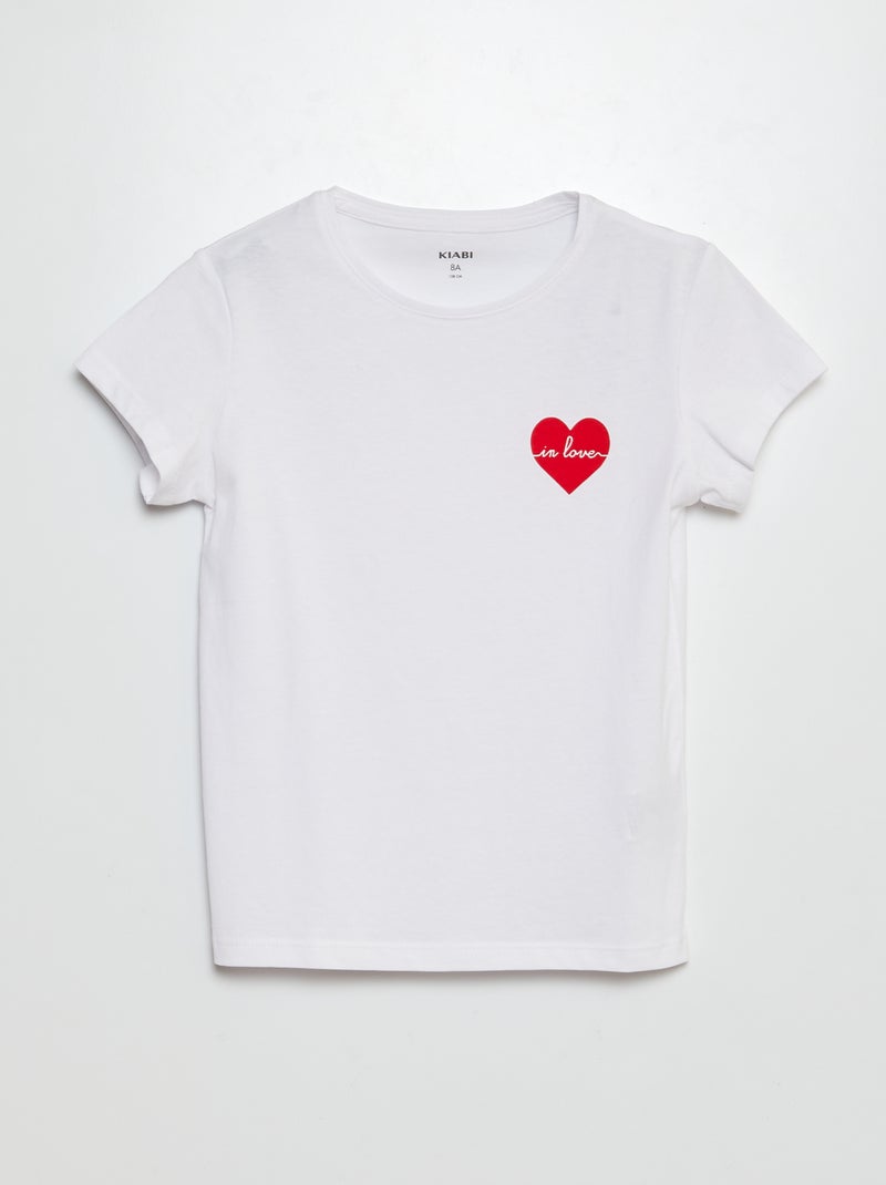 T-shirt en maille jersey imprimé BLANC - Kiabi