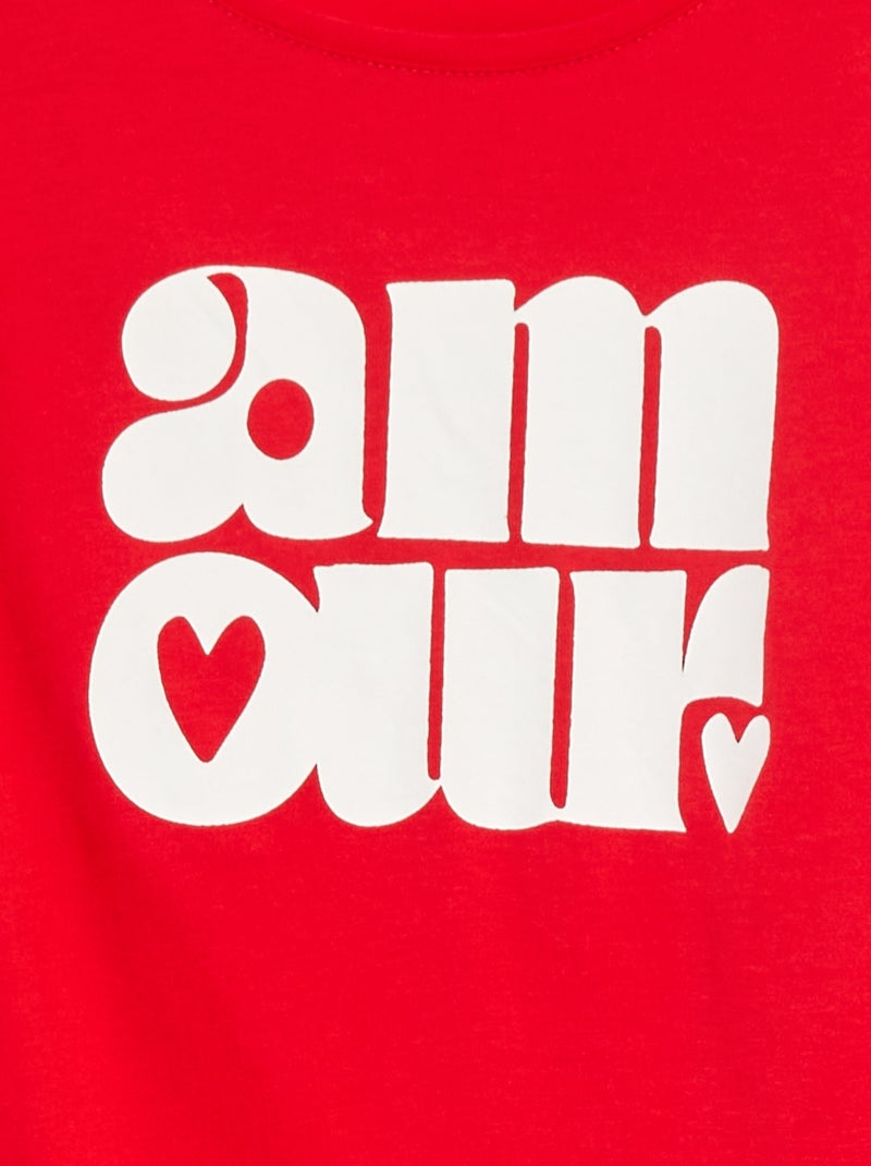 T-shirt en maille jersey imprimé ROUGE - Kiabi