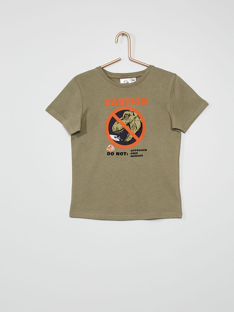 T-shirt en maille jersey 'Jurassic World' kaki - Kiabi