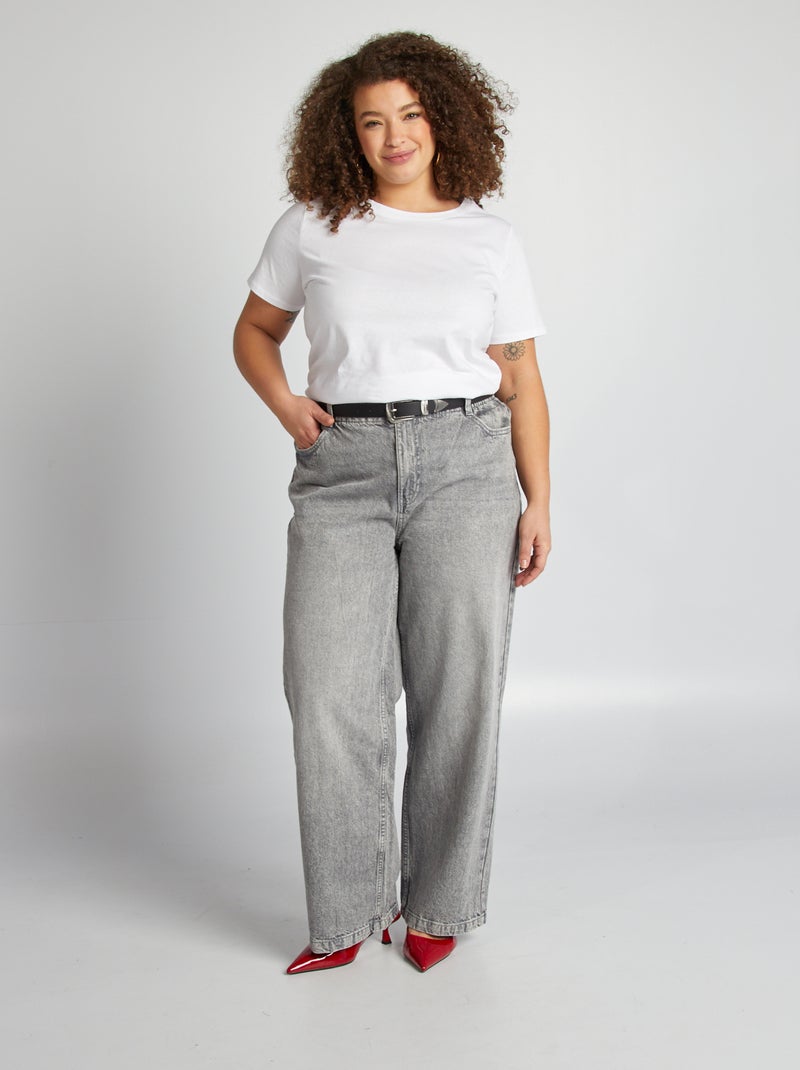 T-shirt en maille jersey manches courtes Blanc - Kiabi