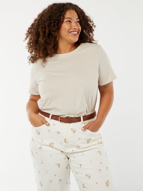 T-shirt en maille jersey manches courtes - Kiabi