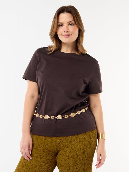 T-shirt en maille jersey manches courtes - Kiabi
