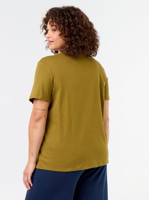 T-shirt en maille jersey manches courtes - Kiabi