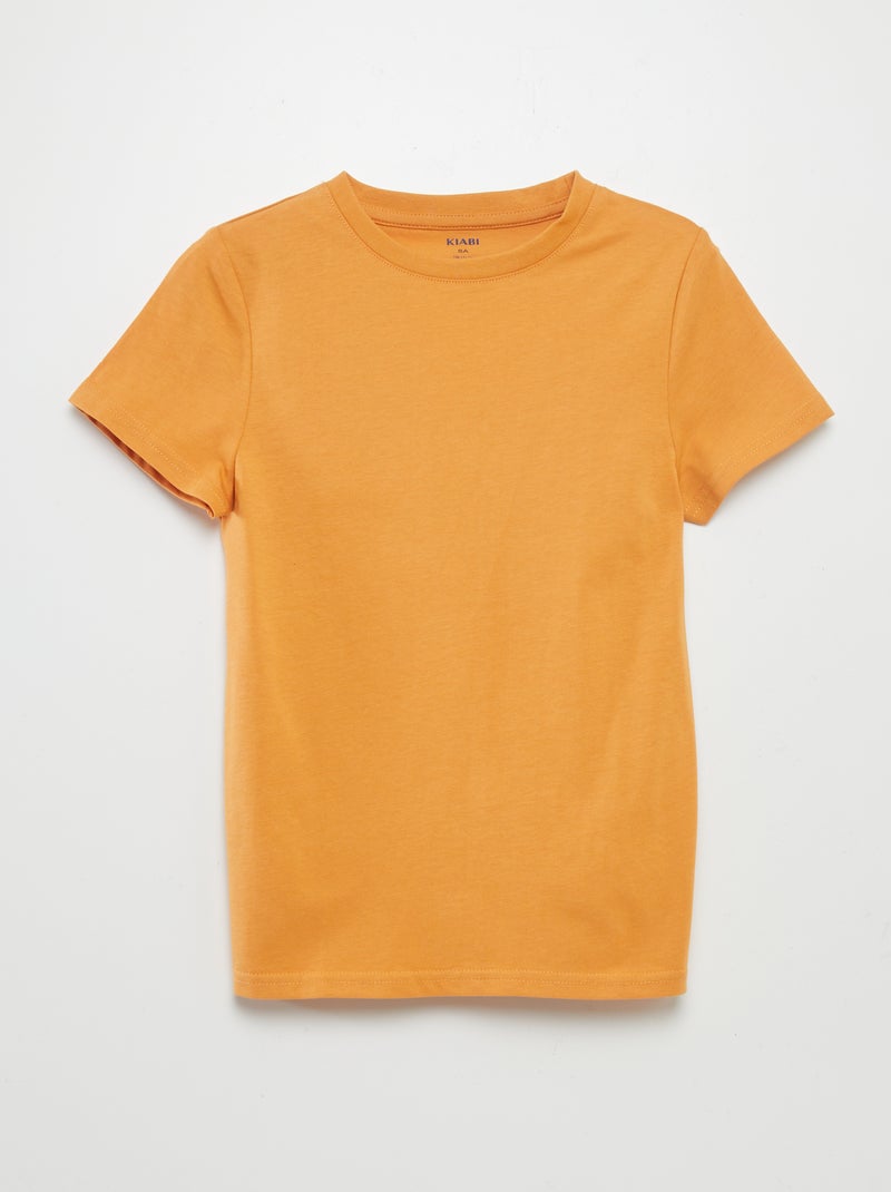 T-shirt en maille jersey Orange - Kiabi