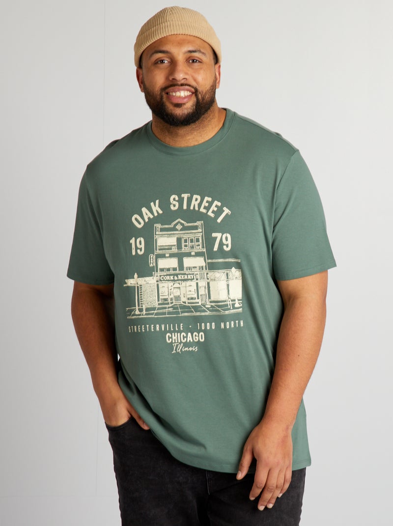 T-shirt en maille jersey Vert - Kiabi