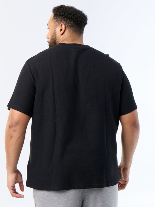 T-shirt en maille piquée manches courtes - Kiabi