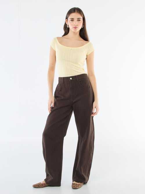 T-shirt en maille pointelle - Kiabi