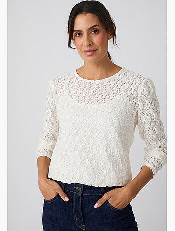 T-shirt en maille texturée - Damart