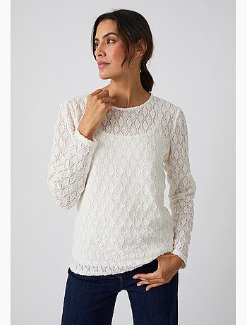 T-shirt en maille texturée - Damart