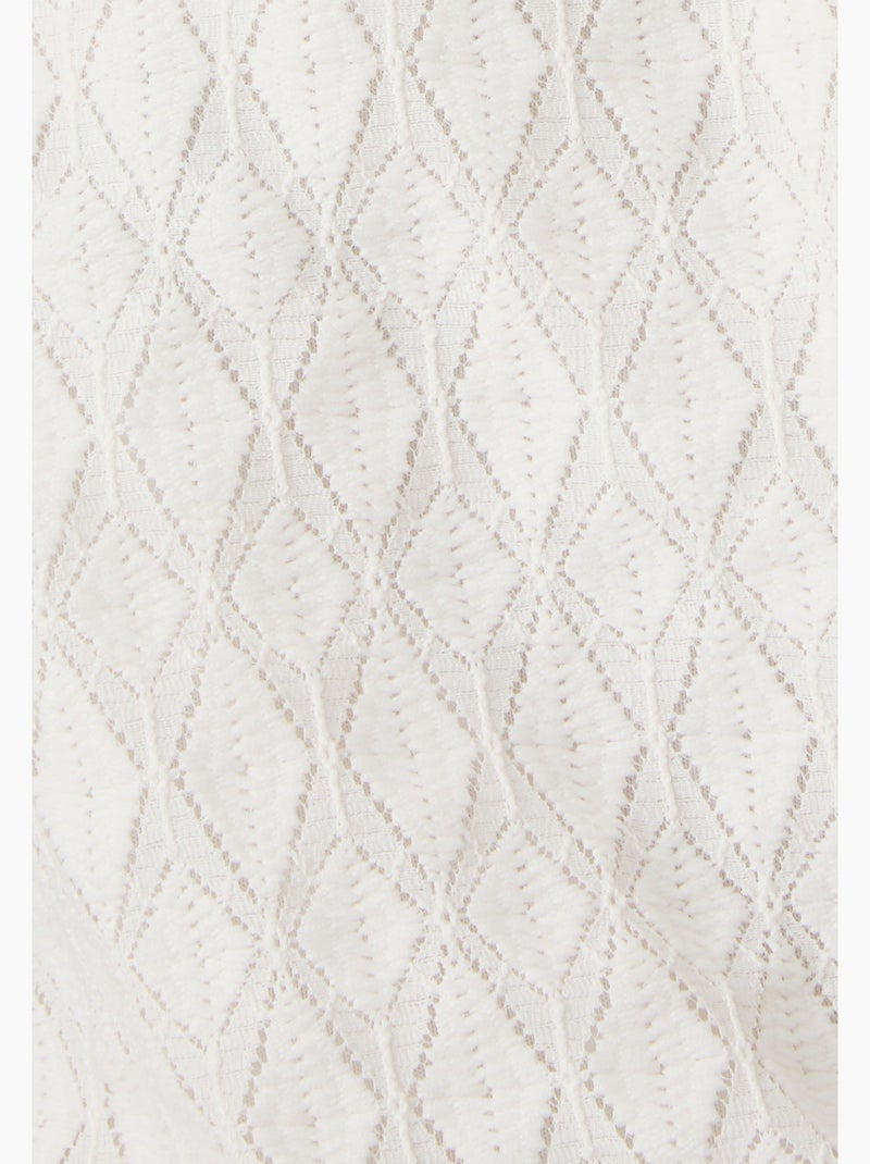 T-shirt en maille texturée - Damart Blanc - Kiabi