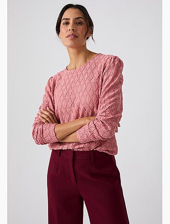 T-shirt en maille texturée - Damart