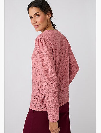 T-shirt en maille texturée - Damart