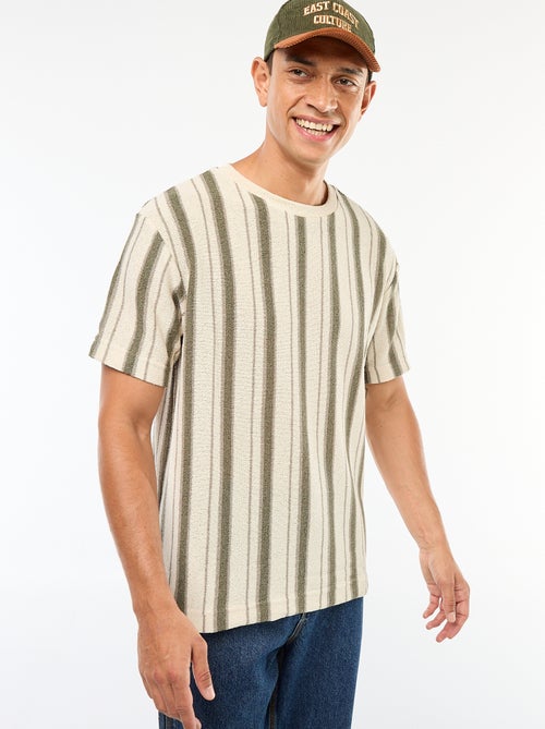 T-shirt en maille tricot à manches courtes - Kiabi