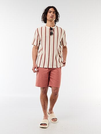 T-shirt en maille tricot à manches courtes