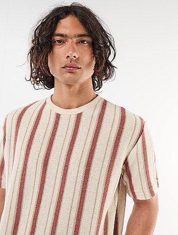 T-shirt en maille tricot à manches courtes