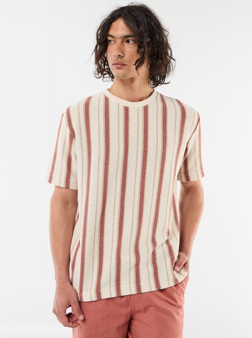 T-shirt en maille tricot à manches courtes - Kiabi