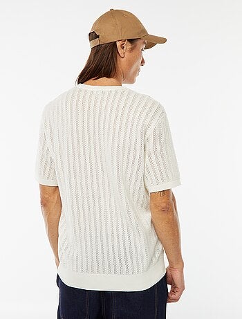 T-shirt en maille tricot à manches courtes