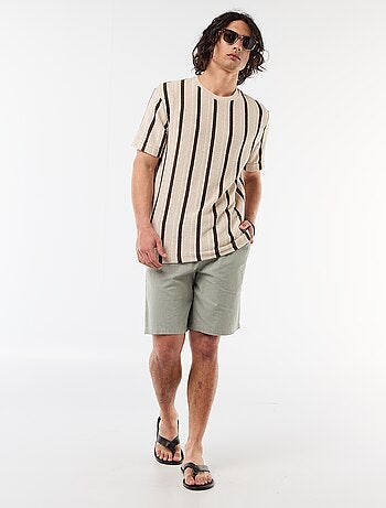 T-shirt en maille tricot à manches courtes