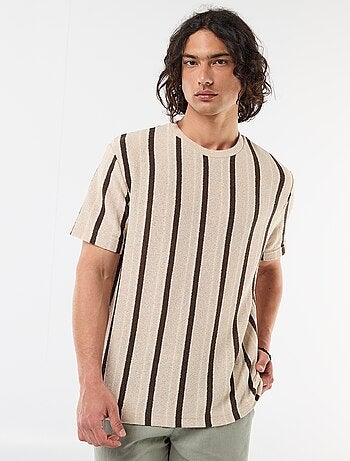 T-shirt en maille tricot à manches courtes