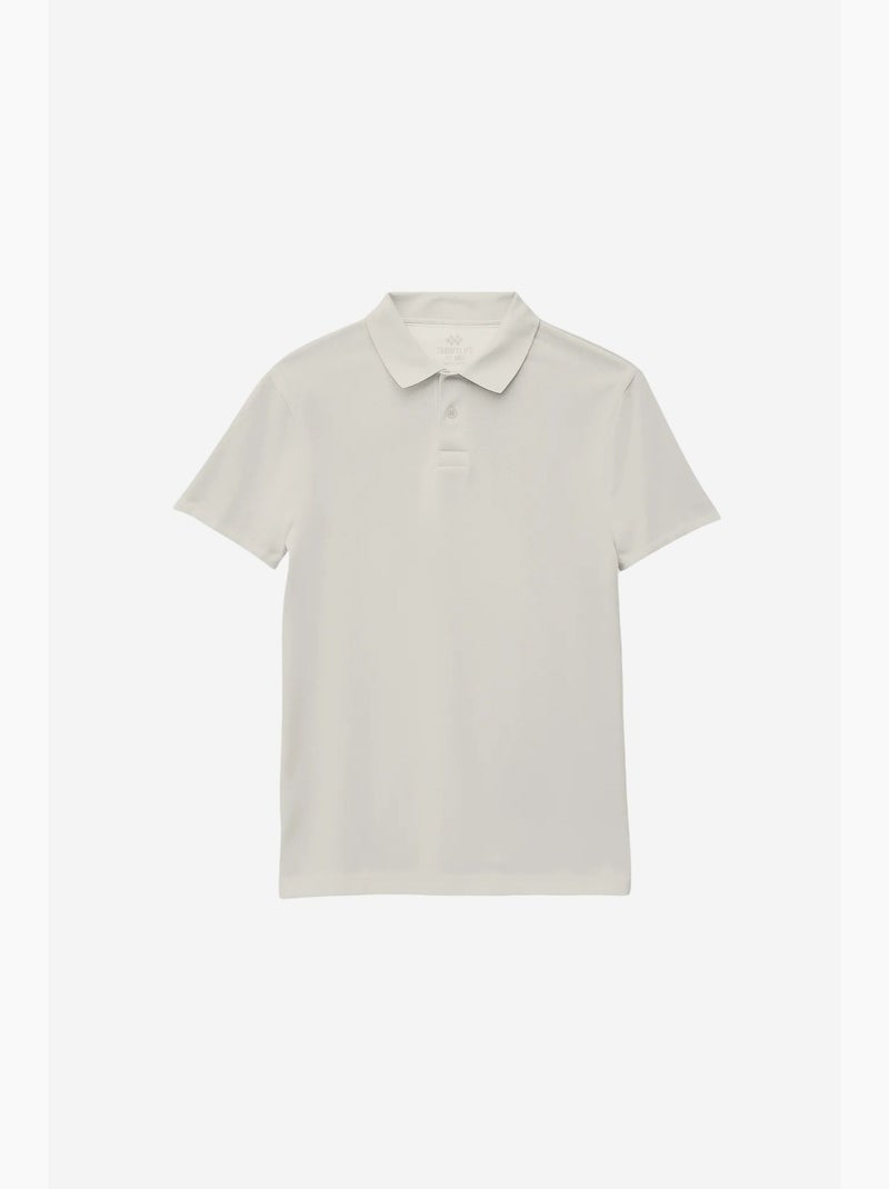 T-shirt en mélange coton tommy Blanc cassé - Kiabi